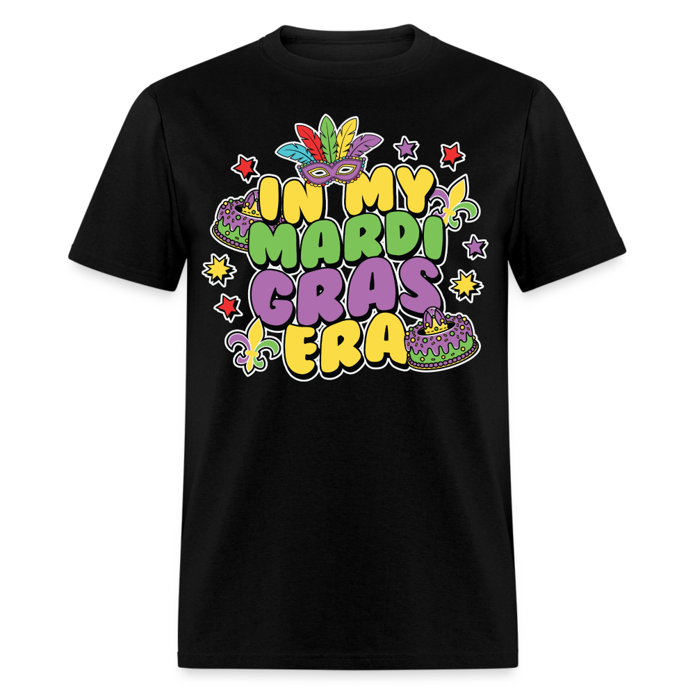 In My Mardi Gras Era Tee For Festival Goers Colorful Mardi Gras Party T-shirt - black