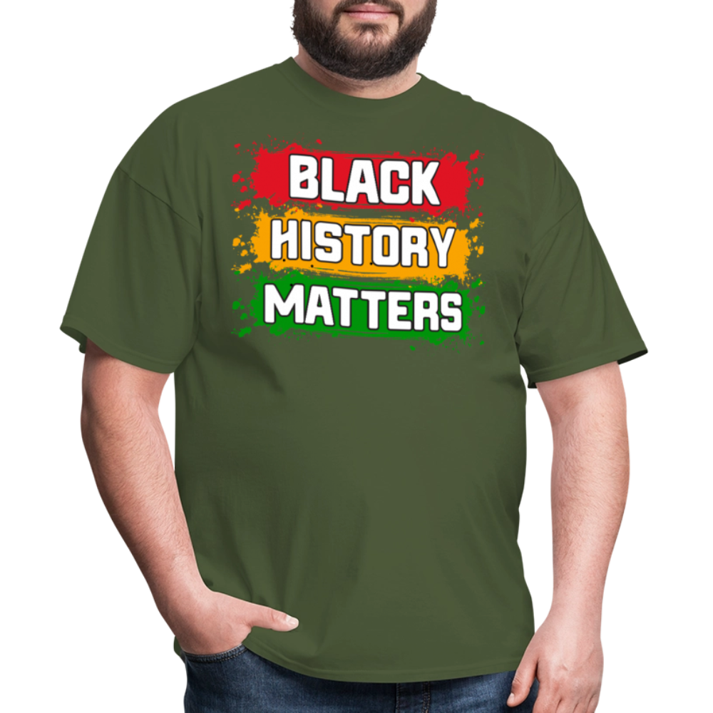 African American Heritage Apparel for Black History Month Unisex T-shirt - military green