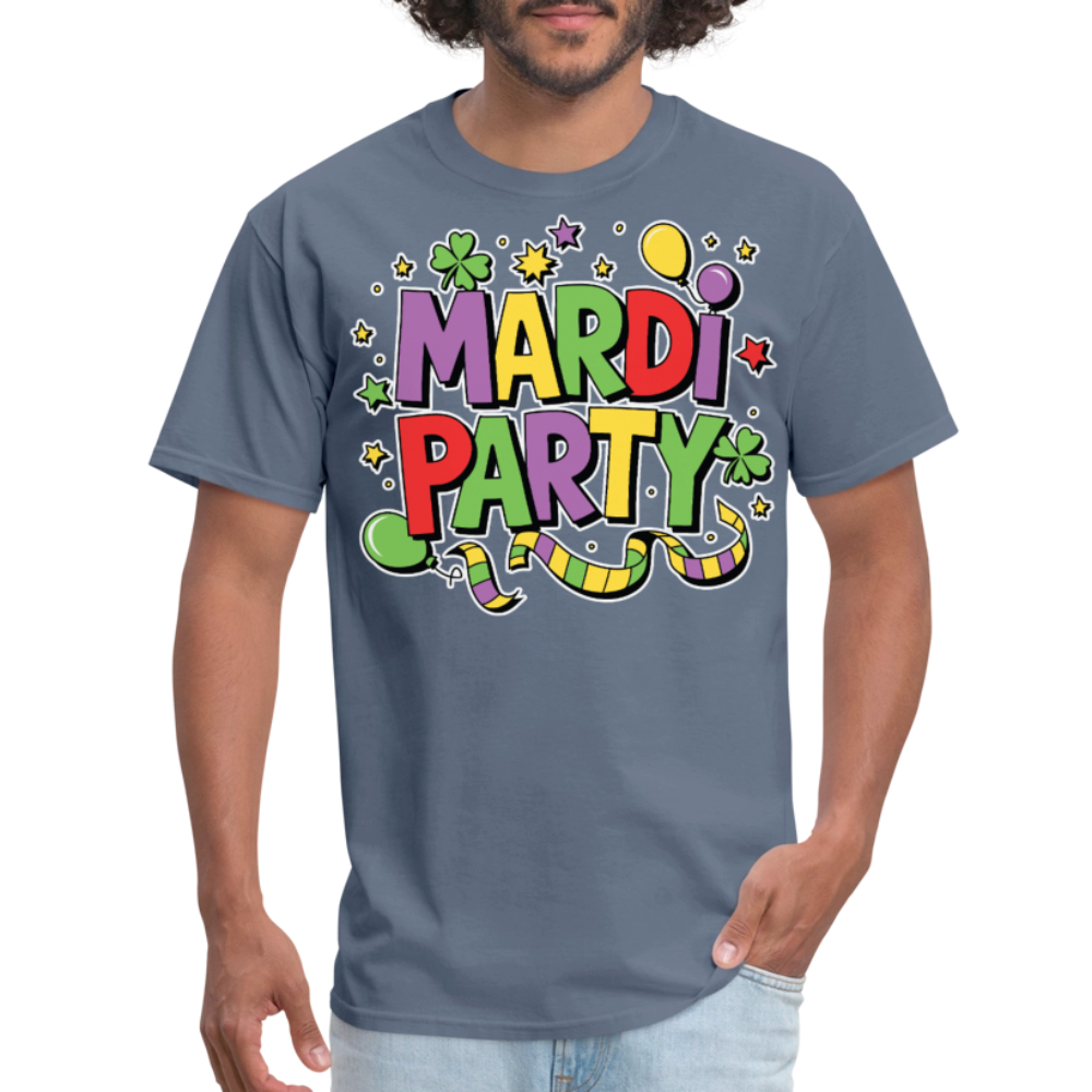 Mardi Gras Party Shirt For Men and Women New Orleans Festival T-shirt - denim