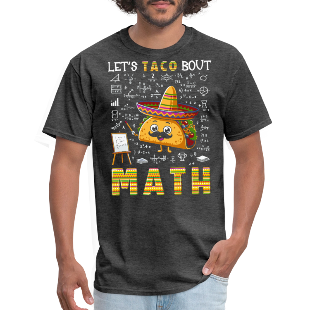 Funny Taco Math Shirt For Teachers Cute Kawaii Taco T-shirt - heather black