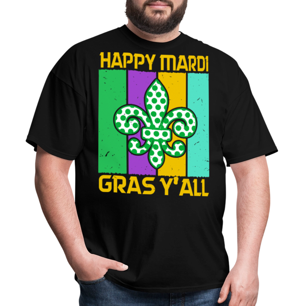 New Orleans Festival Tee Southern-style Mardi Gras Y’all T-shirt - black