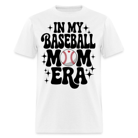 Cute Baseball Mom Era Game Day T-shirt - white