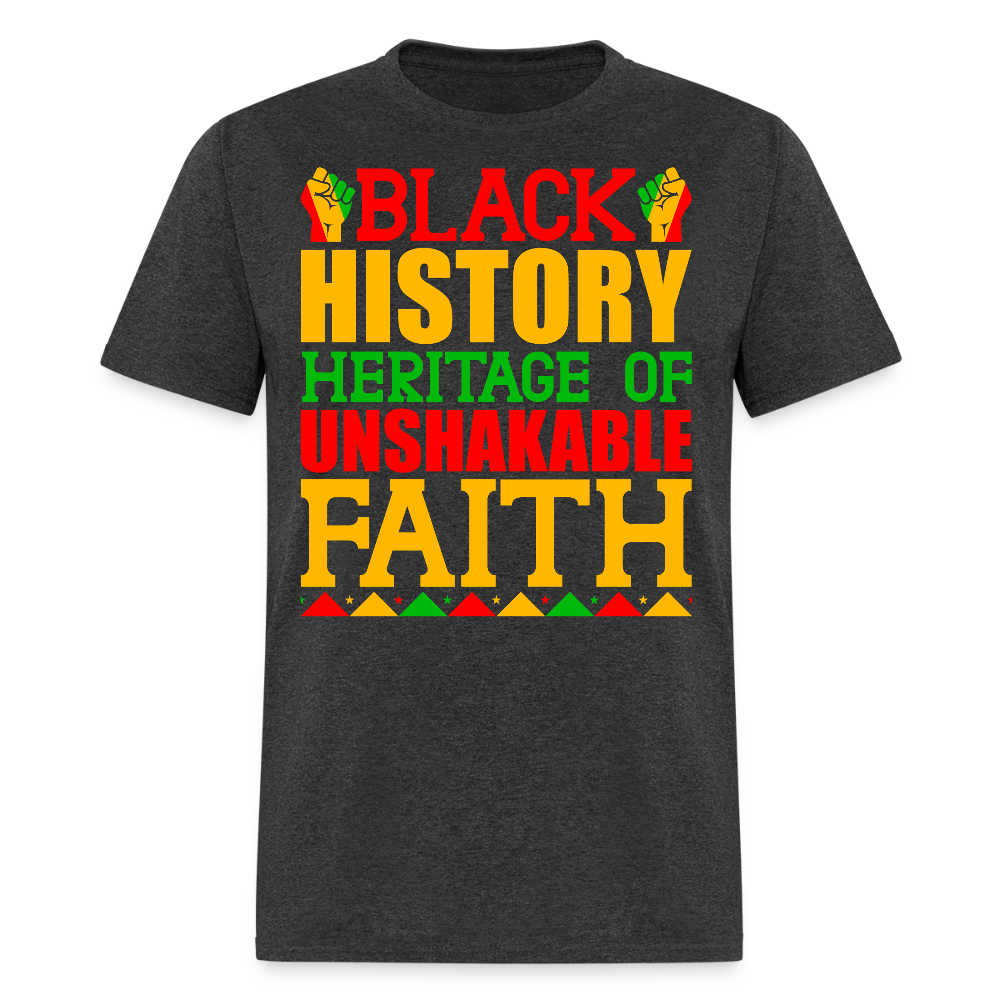 Unshakable faith Black empowerment T-Shirt - heather black