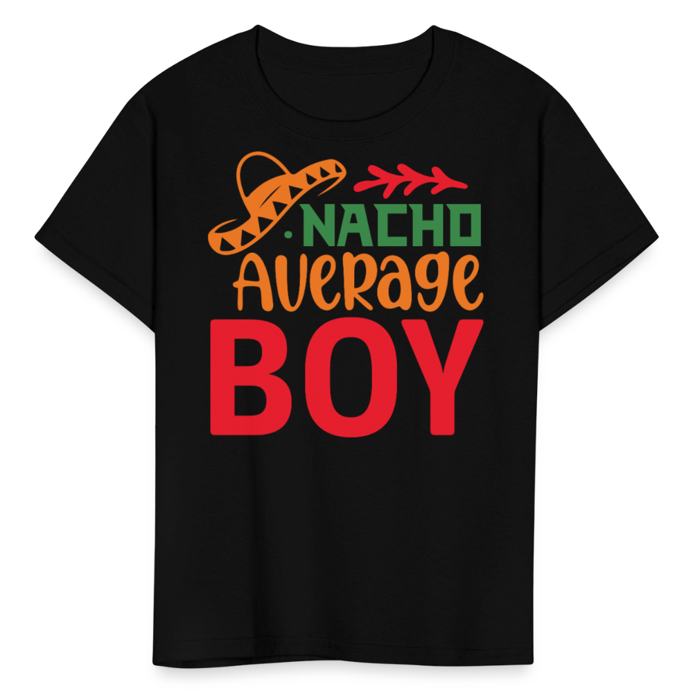 Nacho Average Boy T-shirt For Kids - black