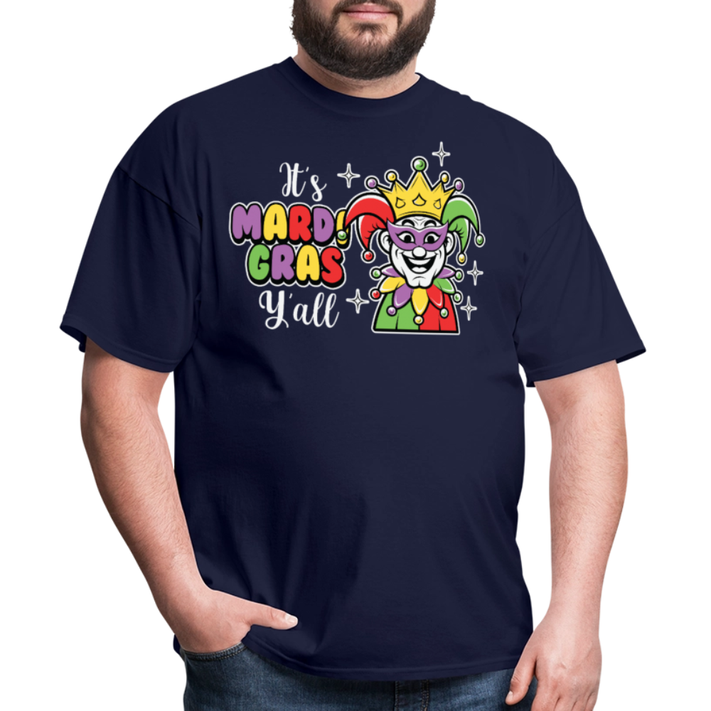 It’s Mardi Gras Y’all Shirt For Party Lovers Mardi Gras Jester T-shirt - navy