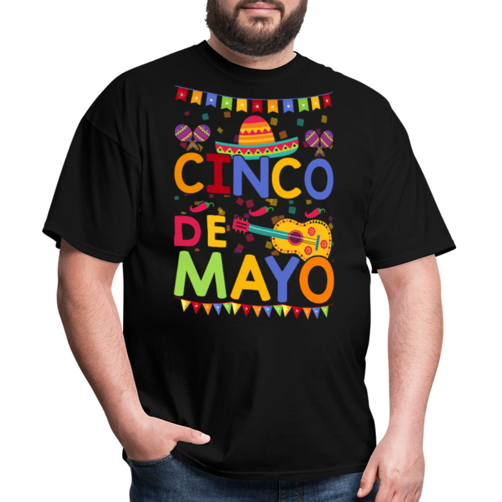 Festive Mexican Party Outfit For Cinco De Mayo T-shirt - black