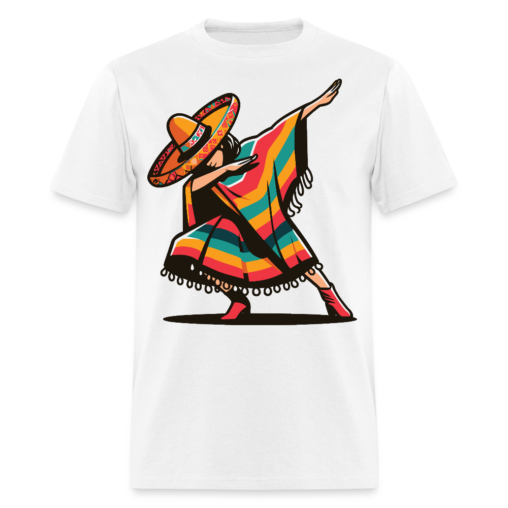 Cinco De Mayo Fiesta Outfit Funny Mexican Dabbing Design For T-shirt - white