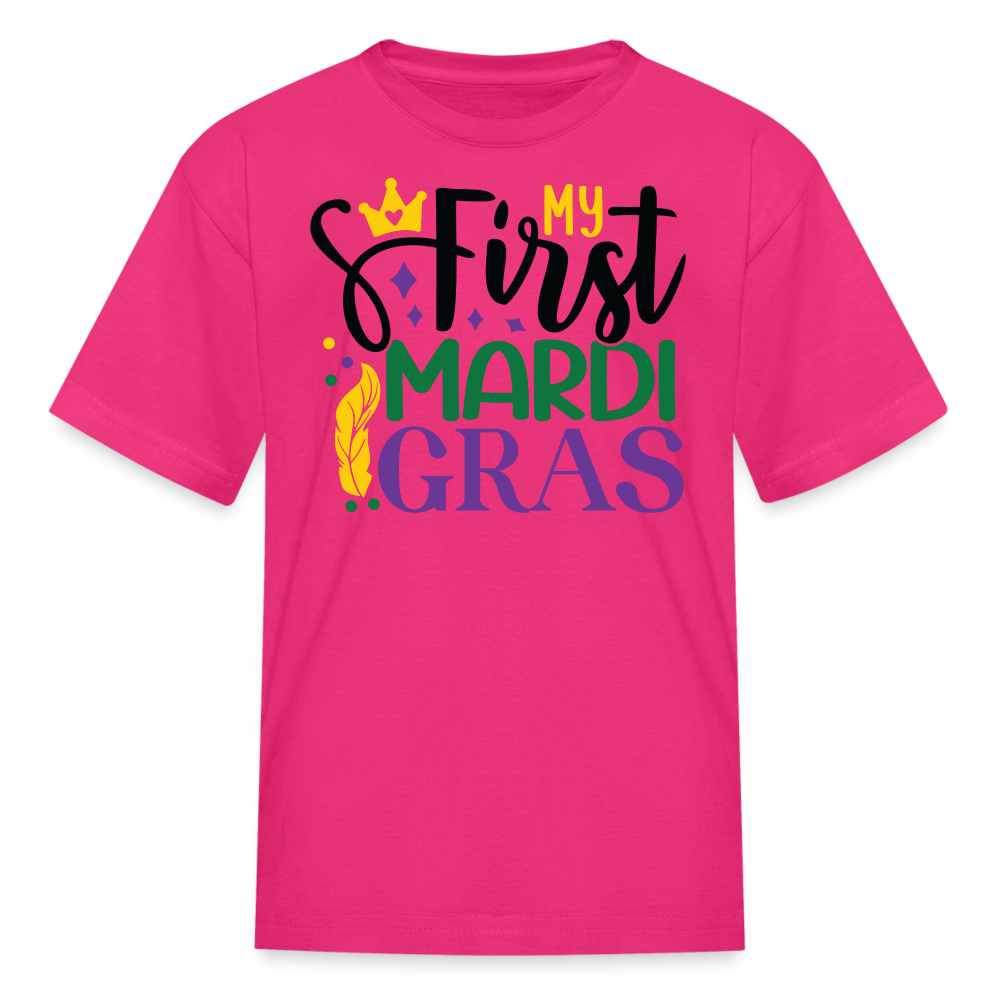 First Mardi Gras Celebration Gift Baby’s First Fat Tuesday T-shirt - fuchsia