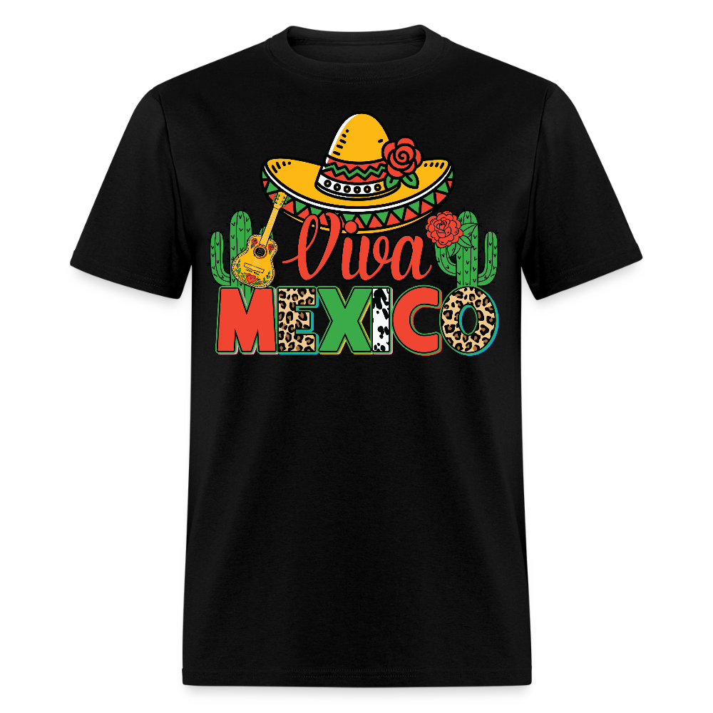 Viva Mexico Shirt With Sombrero Design Mexican Pride T-shirt - black