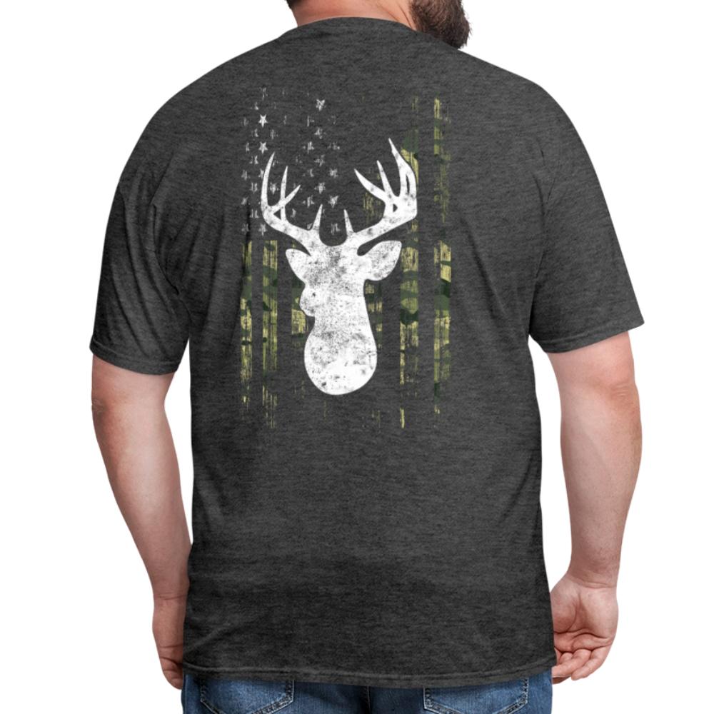 Camo American Flag USA Camouflage Unisex Classic T-Shirt - heather black