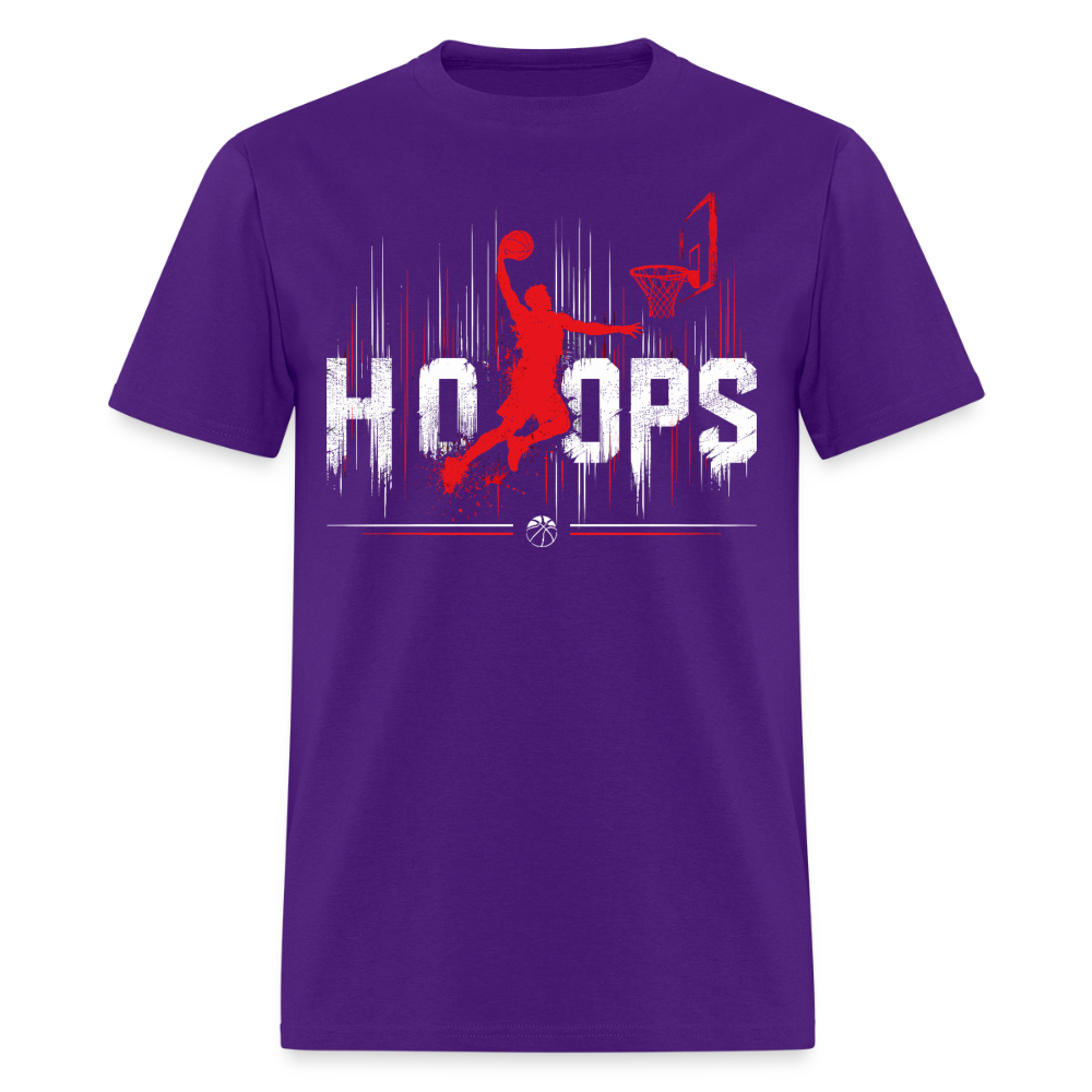 Basketball Hoops Graphic Men's T-Shirt | GILDAN 5000 - purple