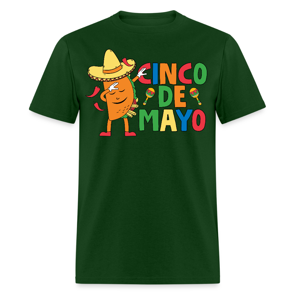 Funny Cinco de Mayo Taco Tee Mexican Fiesta Party T-Shirt - forest green