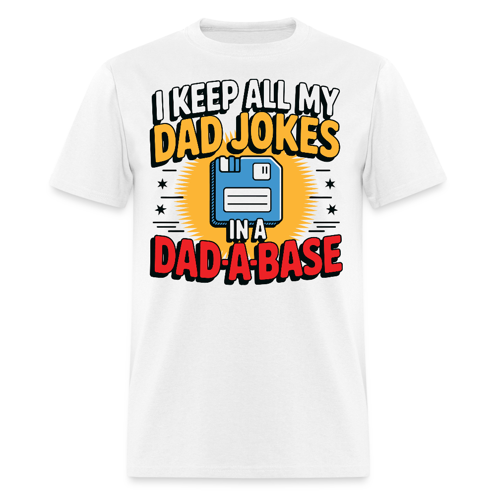 Retro Computer Dad Tee With Floppy Disk T-shirt - white
