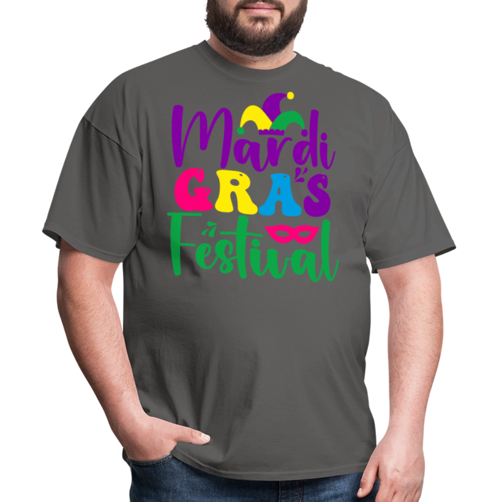 Funny and Stylish Mardi Gras Celebration Unisex T-shirt - charcoal