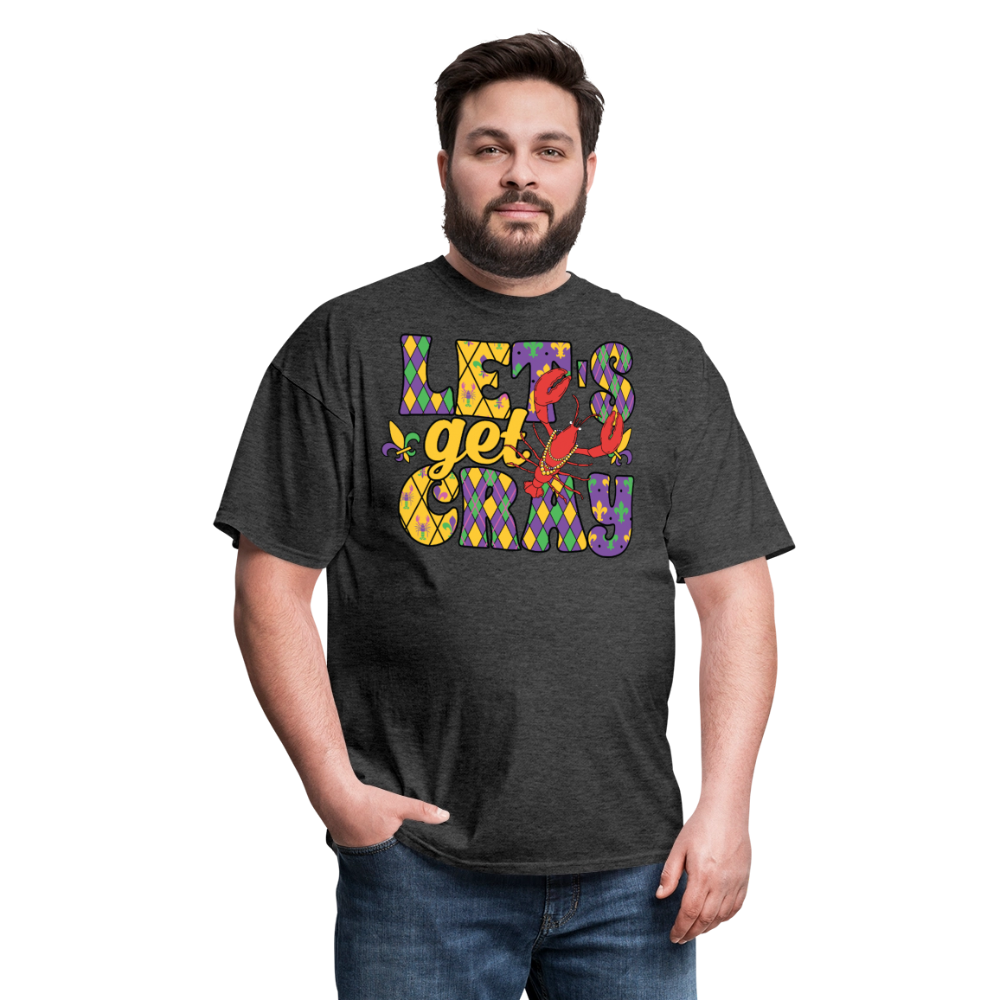 Let’s Get Cray Mardi Gras Crawfish Party T-Shirt - heather black