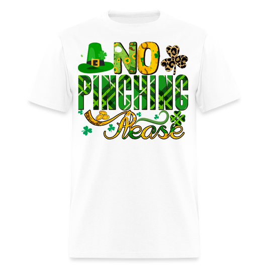 St Patrick’s Day No Pinching T-shirt - white