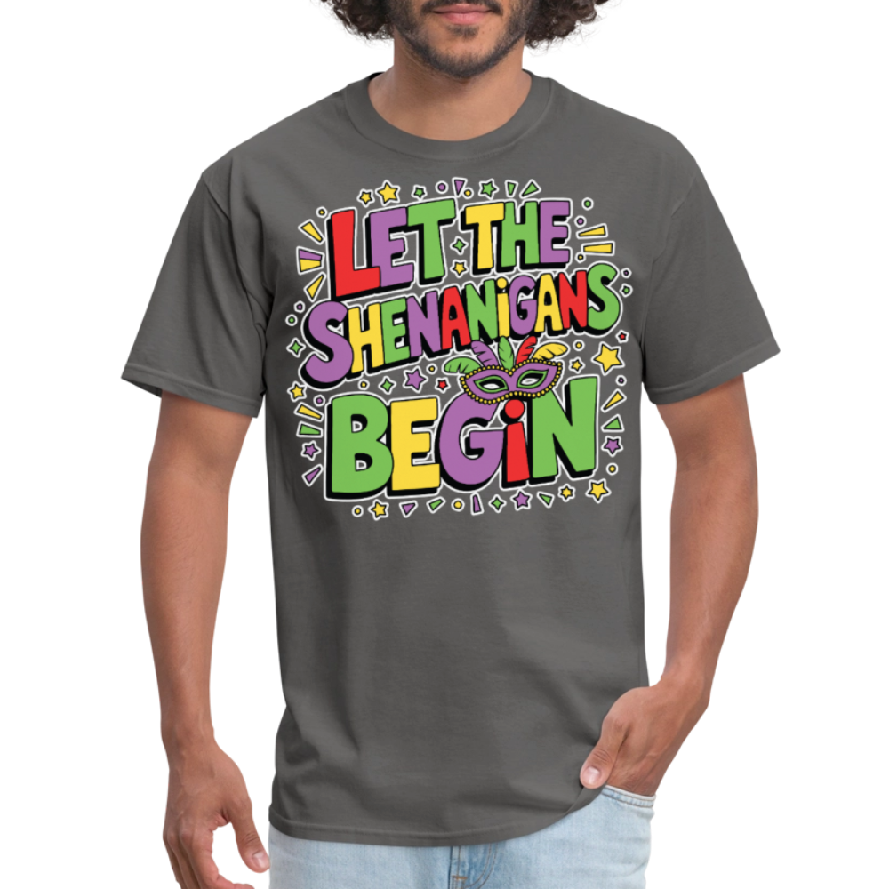 Masquerade Theme Party Outfit Let the Shenanigans Begin Classic T-Shirt - charcoal