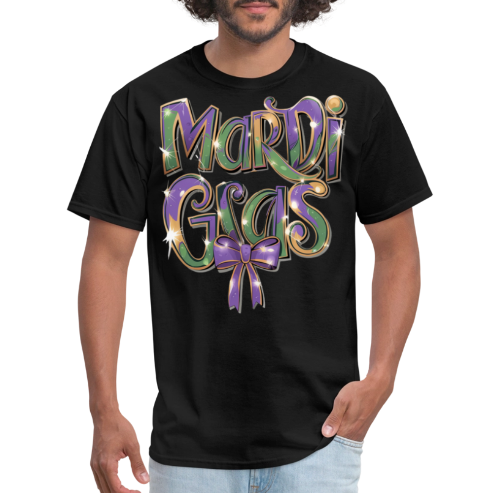 New Orleans Colorful Tee Mardi Gras Festival T-shirt - black