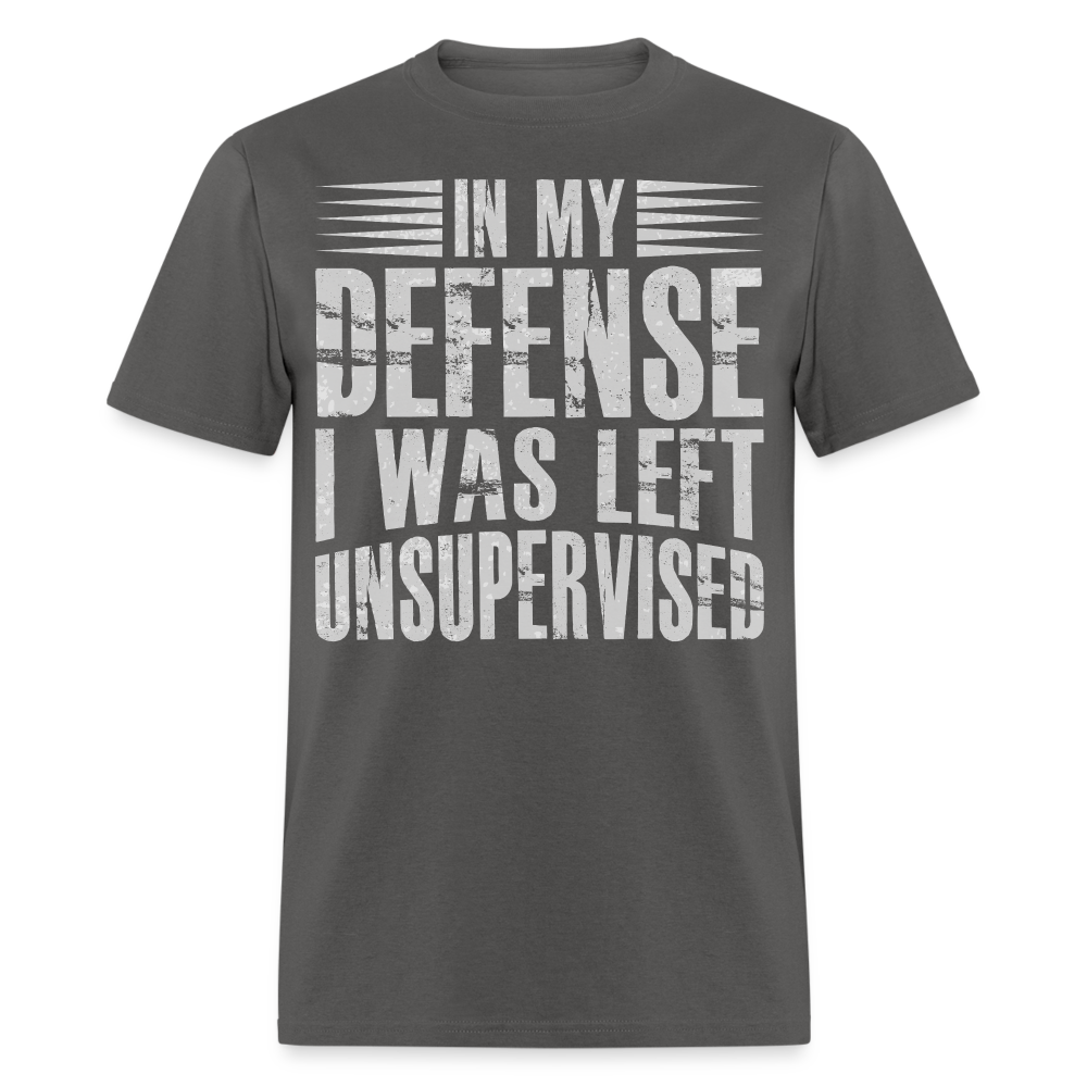 Unique In My Defense Graphic Tees Unisex Classic T-Shirt - charcoal