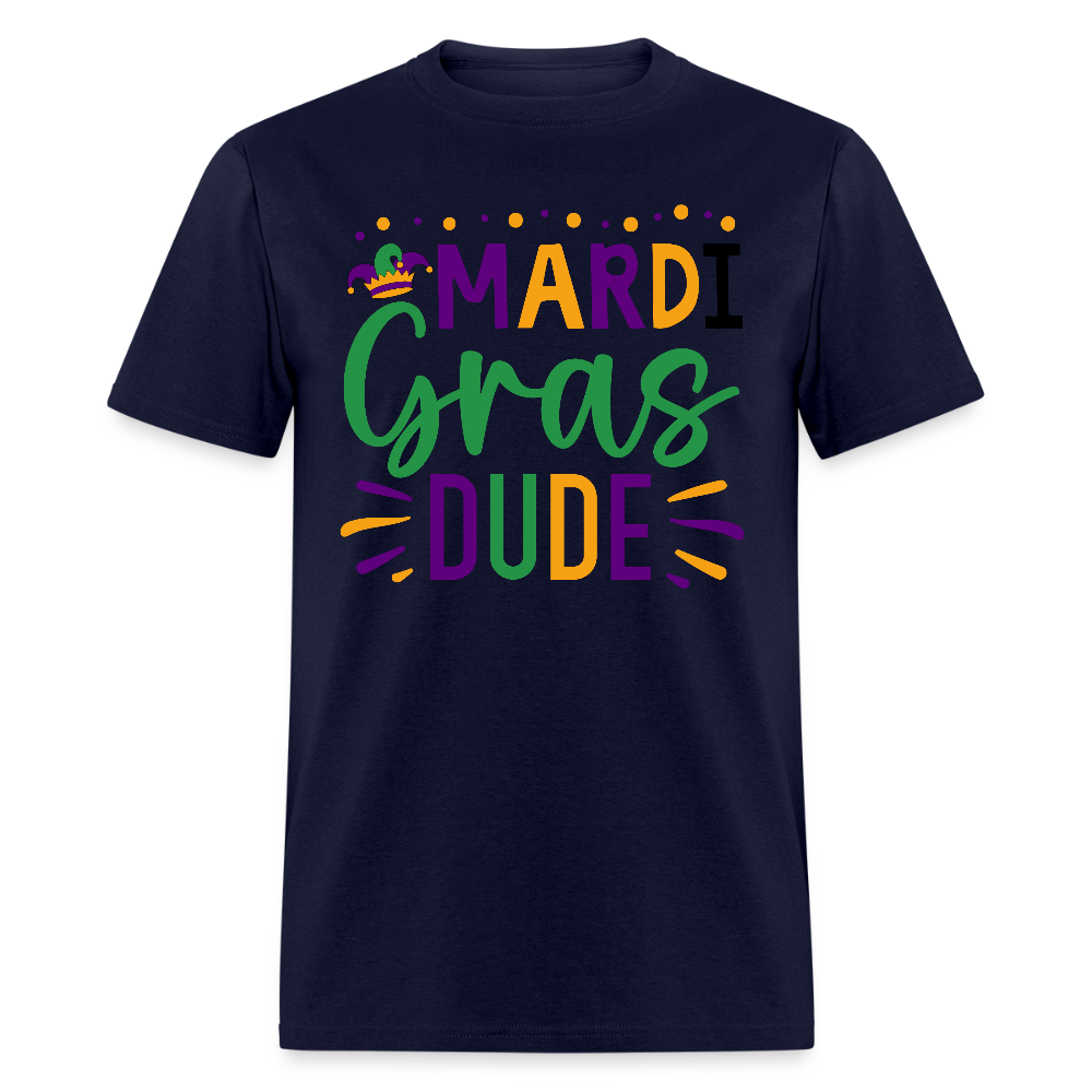 Funny Mardi Gras Shirts For Men Festive Holiday T-shirt - navy