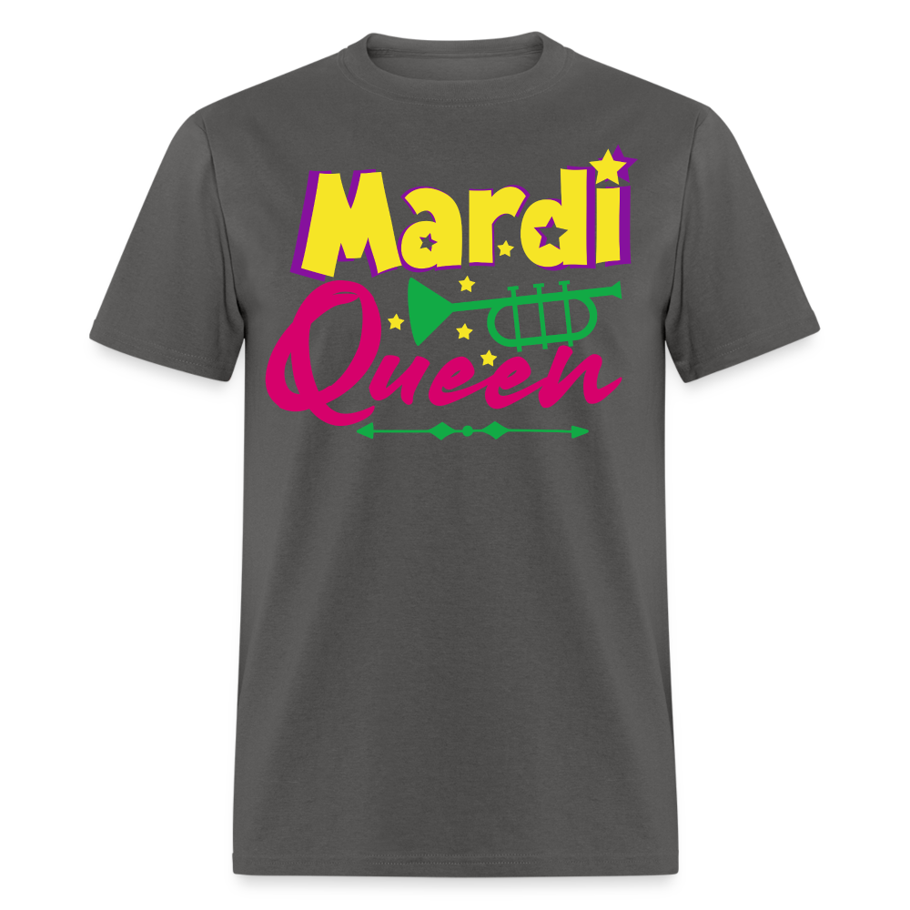 Mardi Gras Queen Shirt For Women Festival T-shirt - charcoal