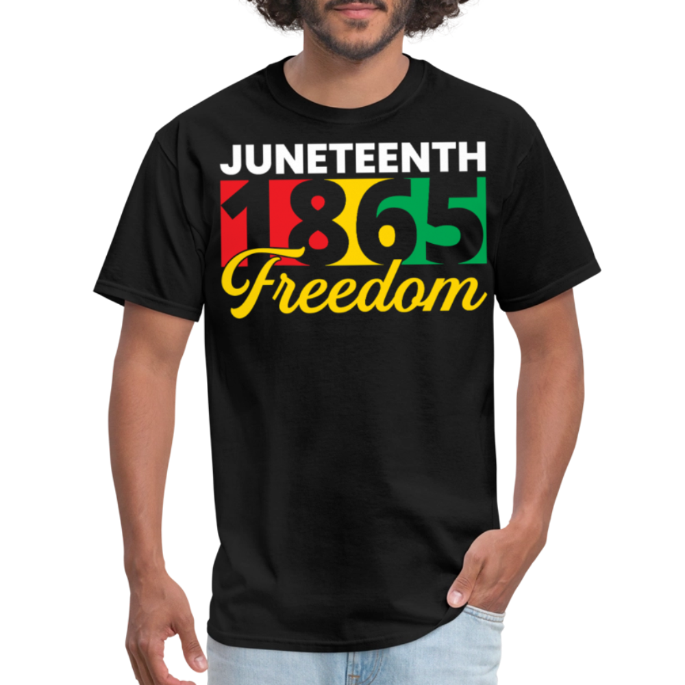 African American Pride Tee Juneteenth 1865 freedom Unisex T-Shirt - black