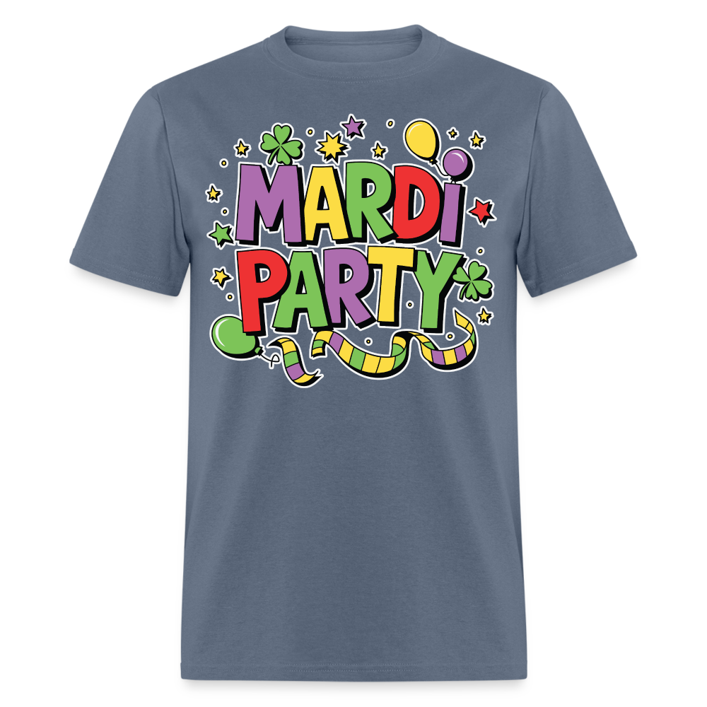 Mardi Gras Party Shirt For Men and Women New Orleans Festival T-shirt - denim