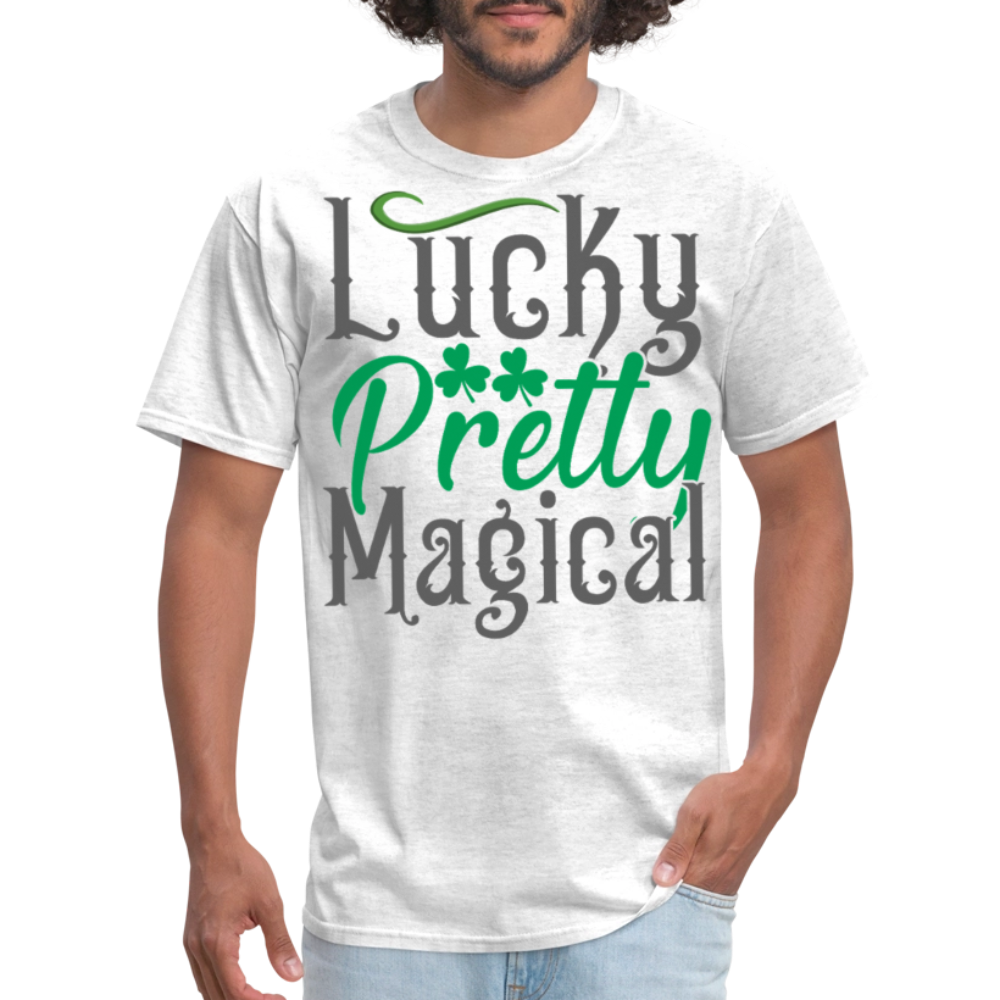 Lucky Pretty Magical St Patrick’s Day T-shirt - light heather gray