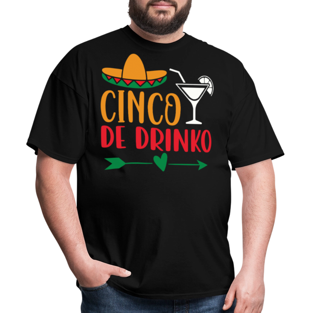 Funny Cinco de Mayo Drinking Tee Cinco de Drinko party T-shirt - black