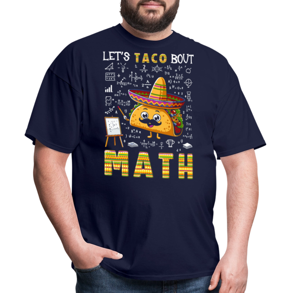 Funny Taco Math Shirt For Teachers Cute Kawaii Taco T-shirt - navy