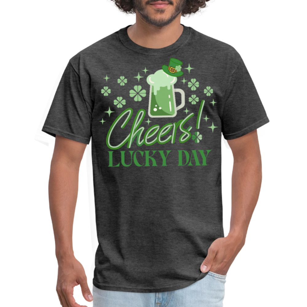 Lucky Day St Patrick’s Drinking Team T-shirt - heather black