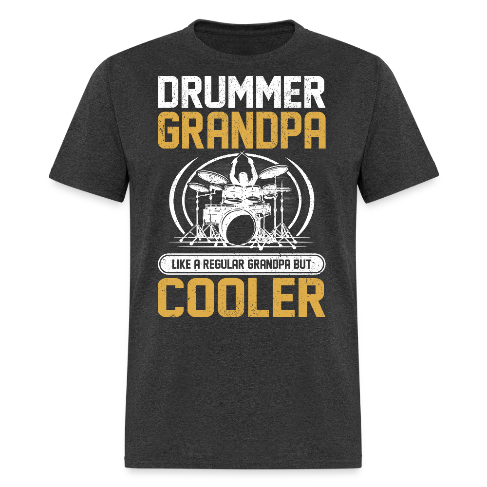 Gifts For Grandpa Who Plays Drums T-shirt - heather black