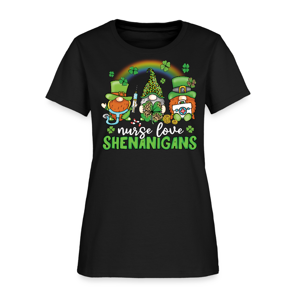 Nurse Love Shenanigans St Patrick’s Day T-Shirt - black