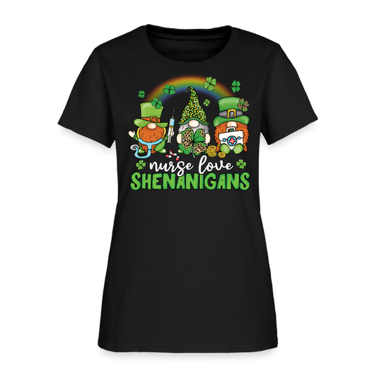 Nurse Love Shenanigans St Patrick’s Day T-Shirt - black
