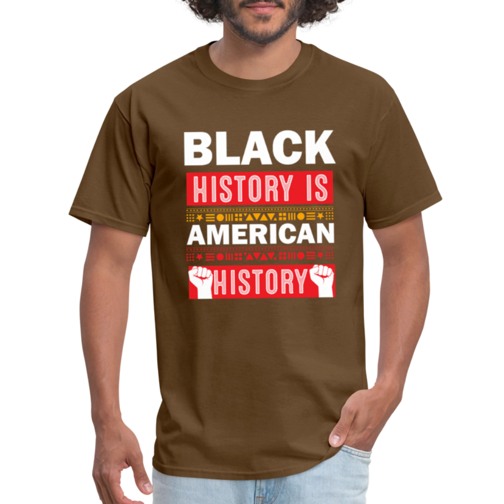 Black History Is American History Tee Unisex Black History Graphic T-shirt - brown