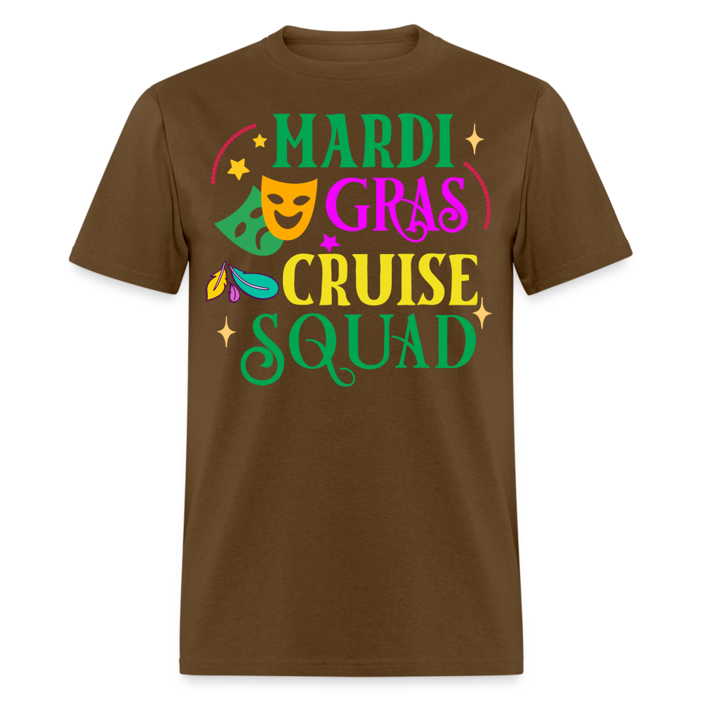 Funny Mardi Gras Cruise Squad Unisex T-shirt - brown