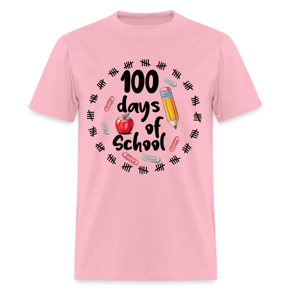 100 Days of School Shirt For Teachers Dino 100th Oay Of School T-shirt - pink