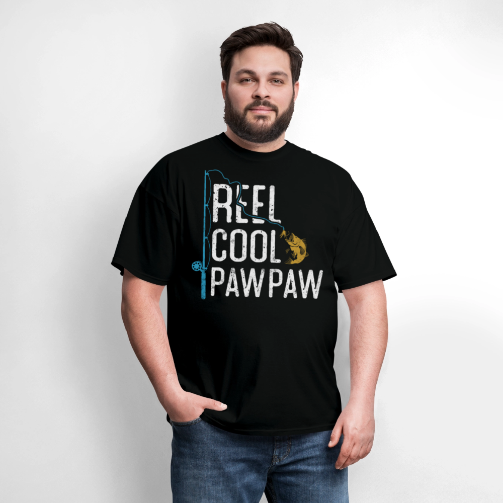 Reel Cool Pawpaw Fishing Grandpa Gift T-Shirt - black