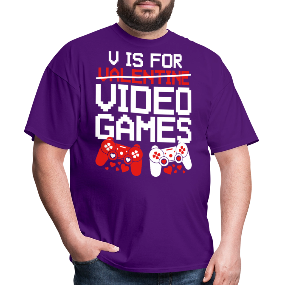 Valentine’s Day Gifts For Gamers Funny Gaming Couple Matching T-shirt - purple