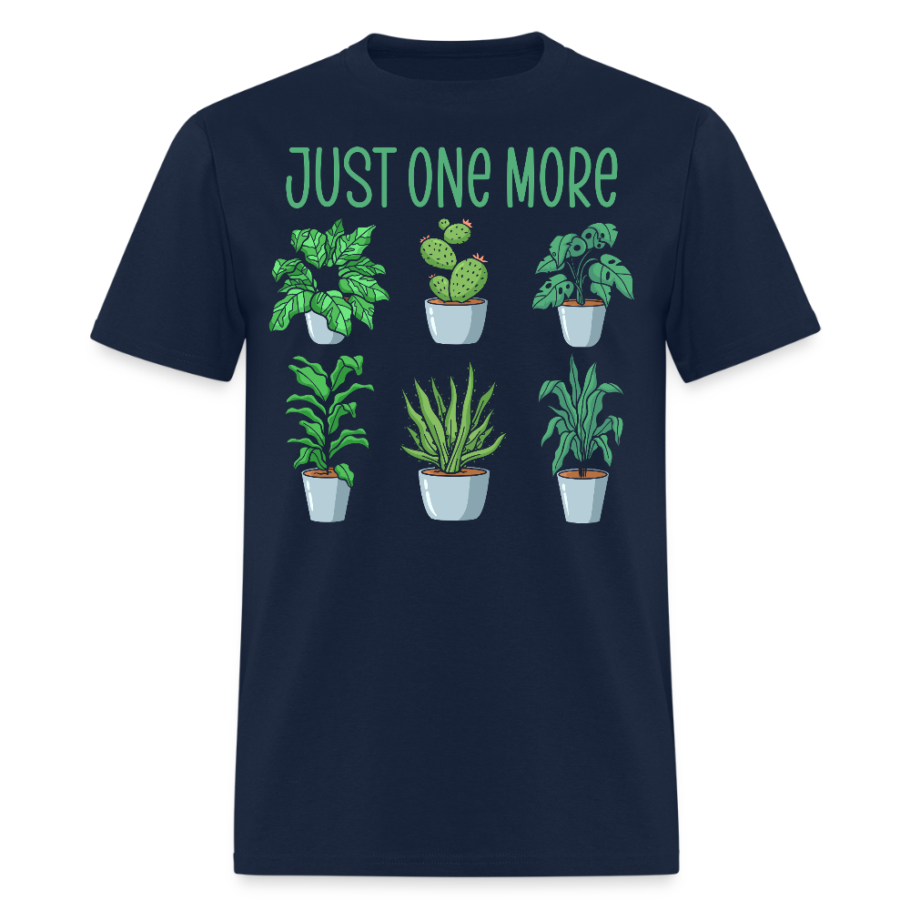 Just One More Gardener Funny Plant Lover T-Shirt - navy