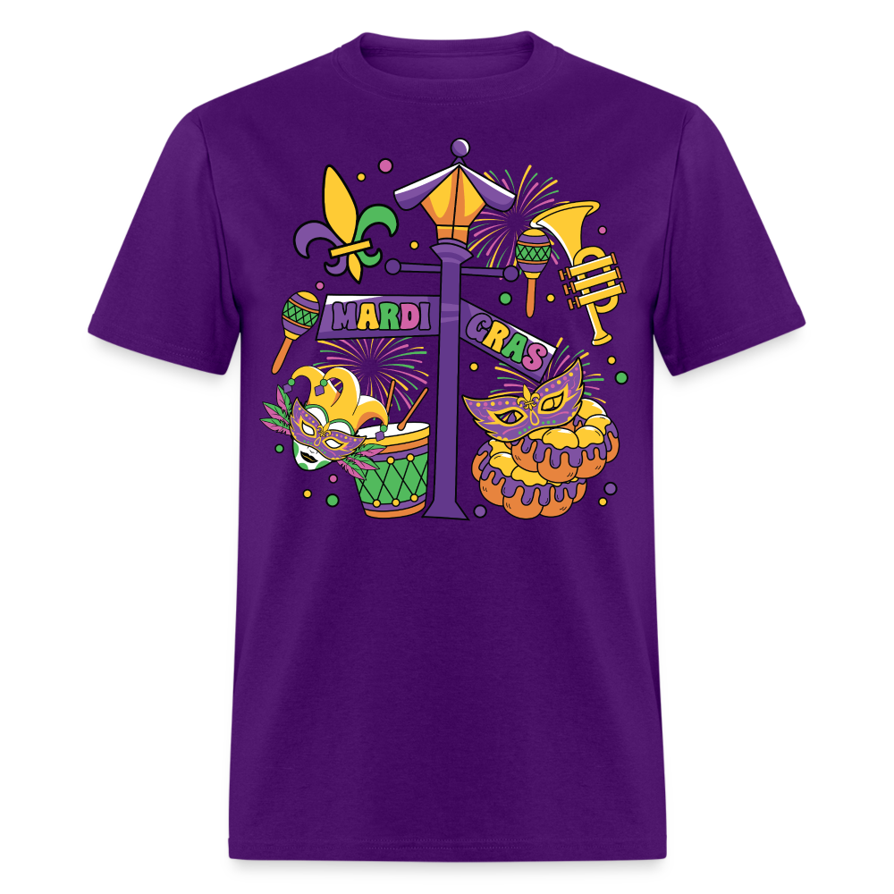 Funny And Festive Mardi Gras Outfit Mardi Gras Party T-Shirt - purple