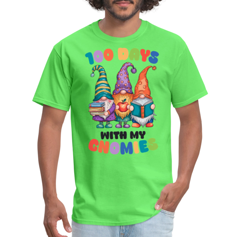 Cute Gnome 100 Days of Learning Shirt Teacher Appreciation Gnome T-Shirt - kiwi