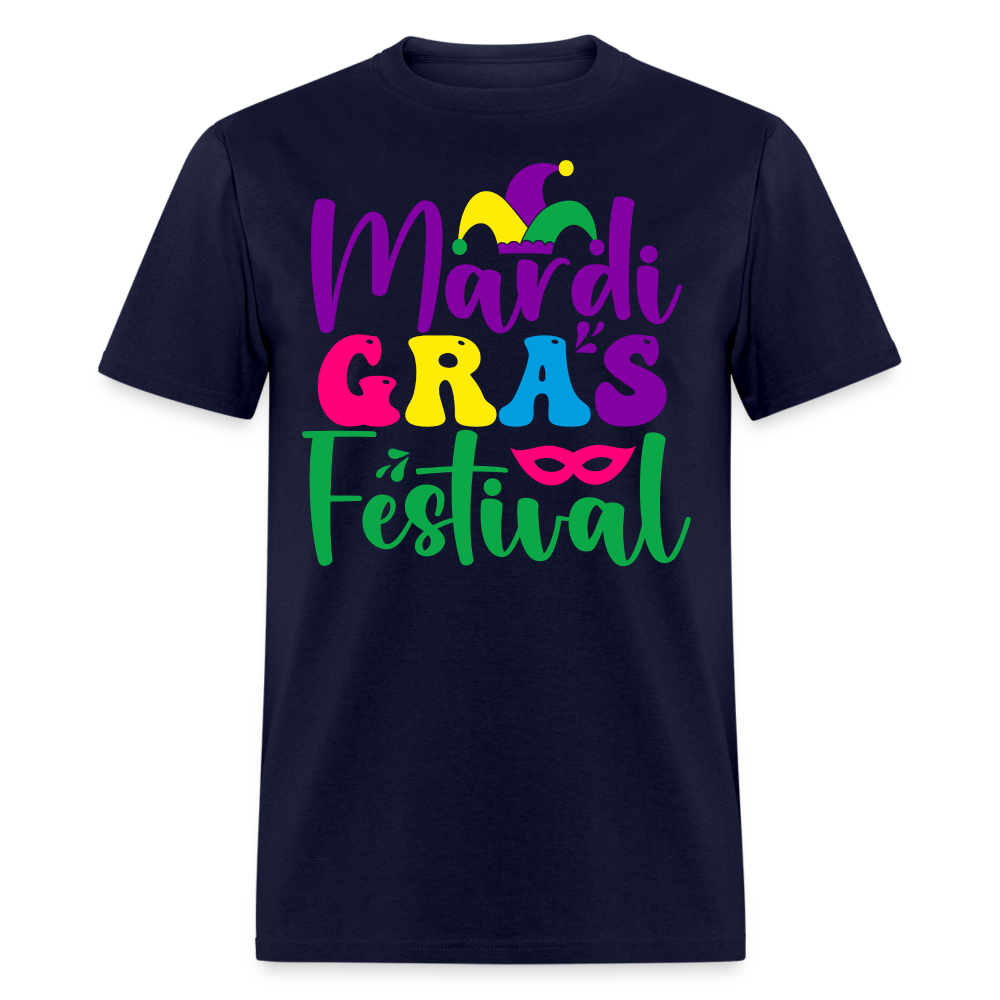 Funny and Stylish Mardi Gras Celebration Unisex T-shirt - navy