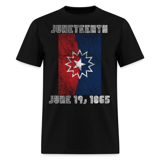 Juneteenth 1865 Flag African American Freedom T-Shirt - black