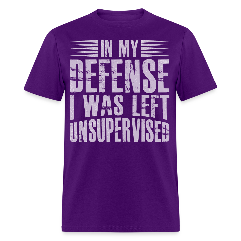 Unique In My Defense Graphic Tees Unisex Classic T-Shirt - purple