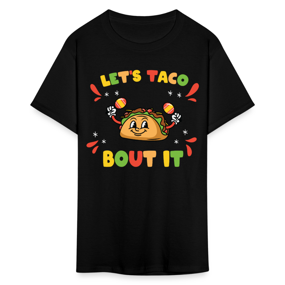 Mexican Food Lovers Tee Let's Taco Bout It T-shirt - black