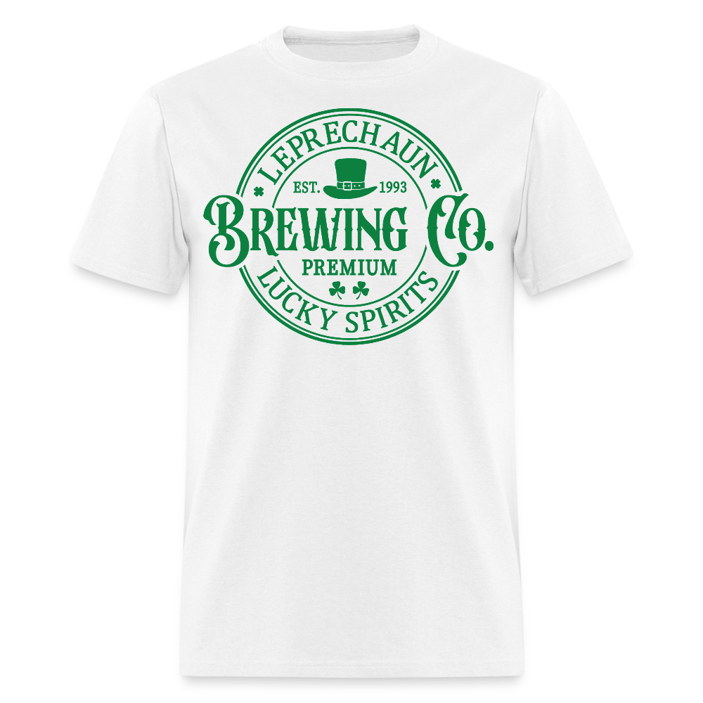 Leprechaun Beer Logo Tee For St Patrick’s Day T-Shirt - white