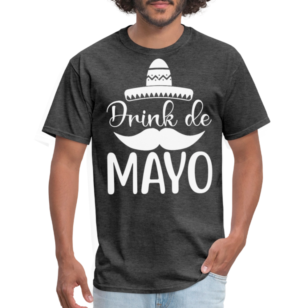 Drink De Mayo Party Shirt Cinco de Mayo Drinking T-shirt - heather black