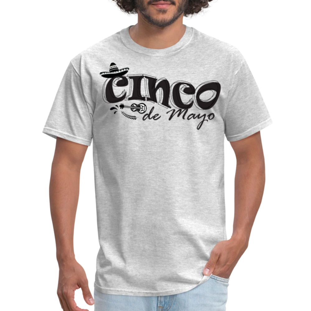 Funny Cinco de Mayo Graphic Tee Mexican Heritage Festival T-shirt - heather gray