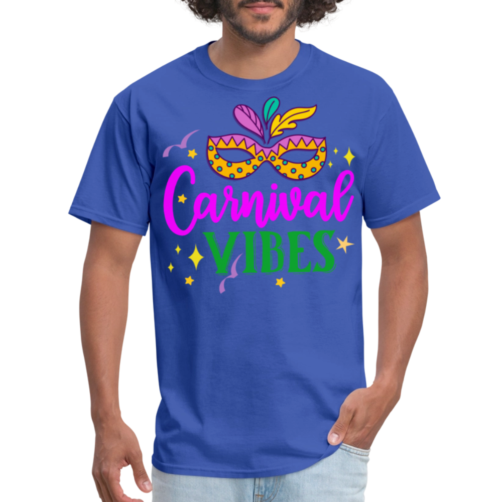 Masquerade Mask Festival Tee Mardi Gras Carnival T-shirt - royal blue